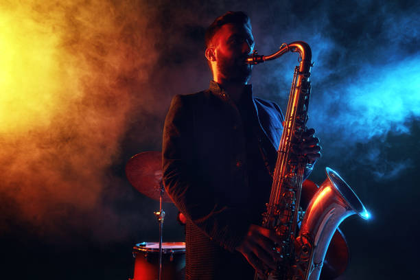 istock Jazz band performs at the club 970929450