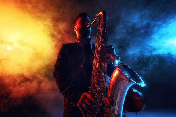 istock Jazz band performs at the club 970929452