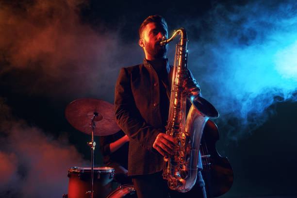 istock Jazz band performs at the club 970929458