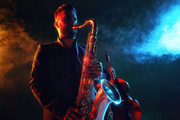 istock Jazz band performs at the club 970929462