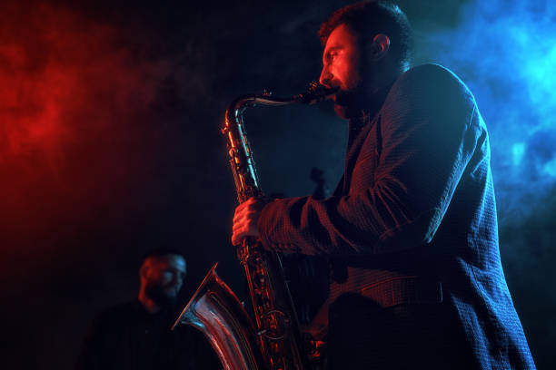 istock Jazz band performs at the club 970929468