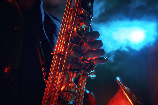 istock Jazz band performs at the club 970929482