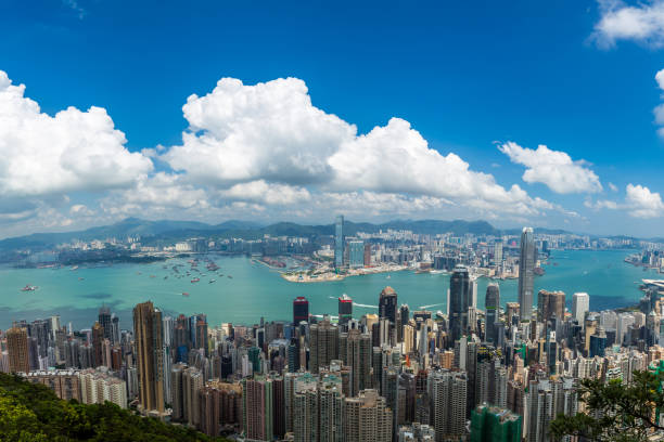 istock Panoramic view of Hong Kong skyline. China 970933476