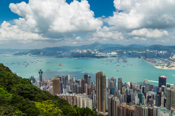 istock Panoramic view of Hong Kong skyline. China 970933978