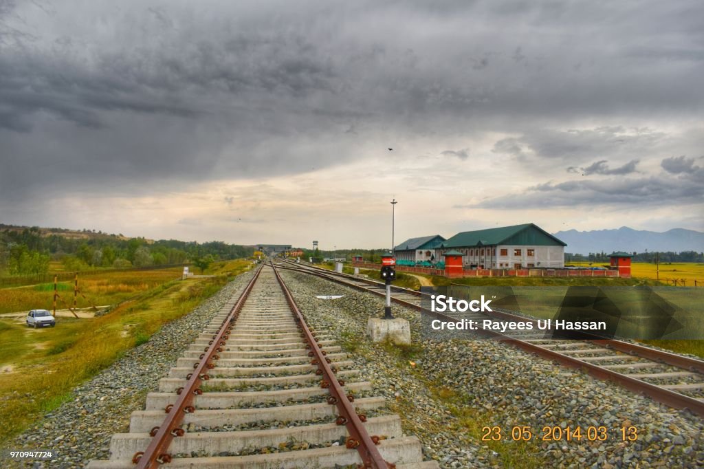 Railway Station In Kashmir Stock Photo Download Image Now Blue