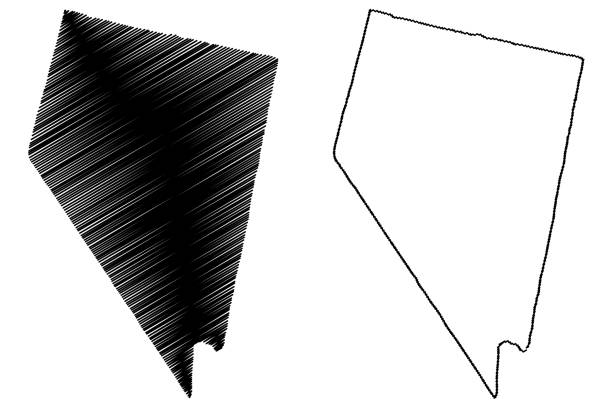 Nevada map vector illustration, scribble sketch Nevada map
