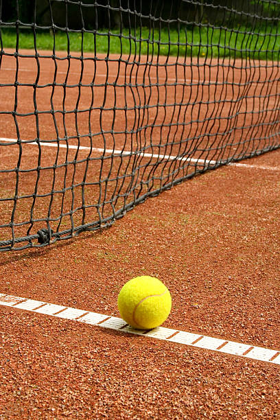 istock Tennisball on the playing field 97096496