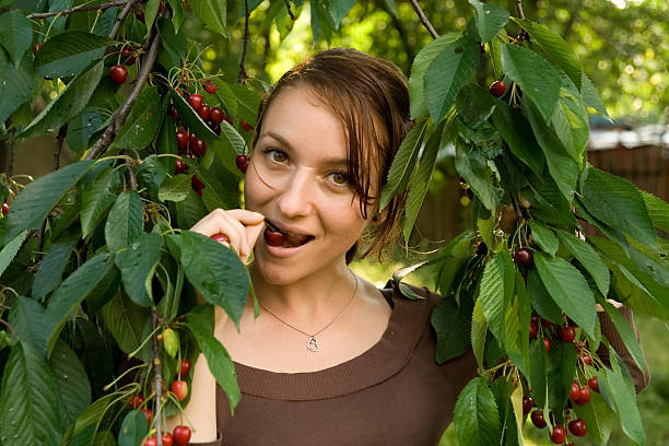 istock Girl and cherries 97096673