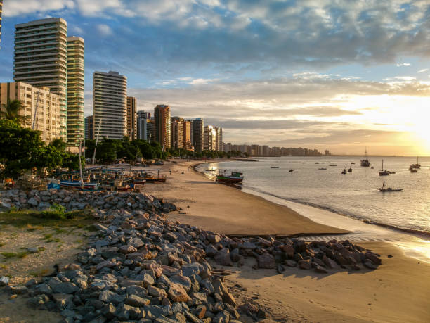 Mucuripe Beach at sunset. Fortaleza, Ceara State, Brazil