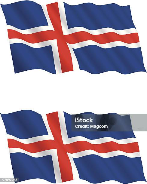 Ilustración de Bandera Islandesa Ondeando En El Viento y más Vectores Libres de Derechos de Bandera - Bandera, Bandera islandesa, Color - Tipo de imagen