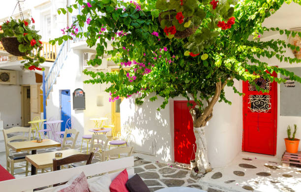typical architecture on greek island mykonos