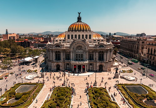 Palacio de Bellas Artes captured from Cafe Don Porfirio.