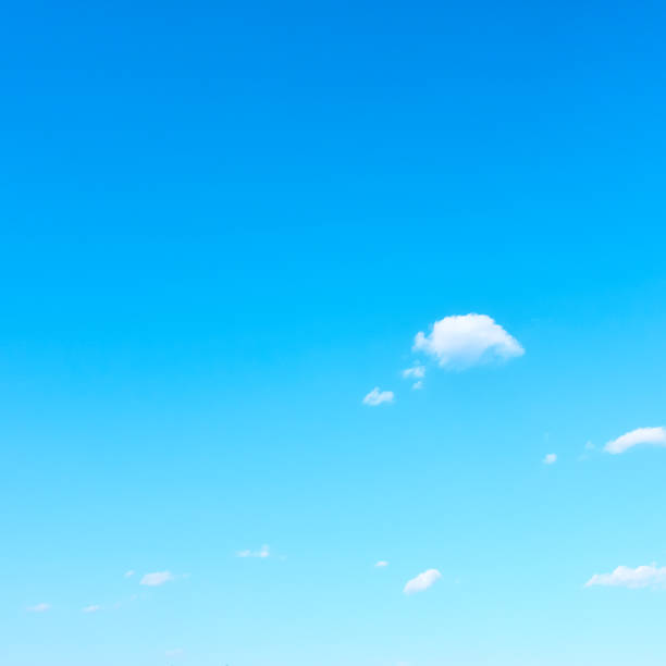 istock Almost clear blue sky in fine weather 971005488