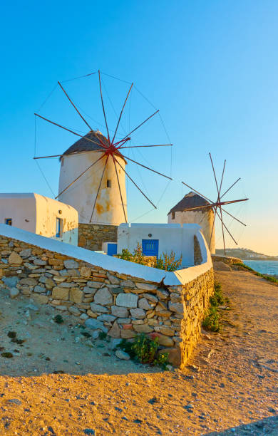 istock Old windmillls of Mykonos 971008732