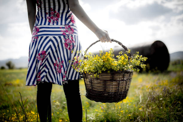 istock a young woman in the spring 971008924