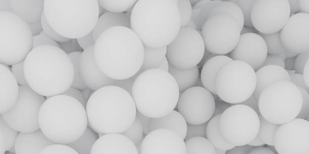 istock Abstract of color sphere balls are scattered as background.3d rendering 971009222