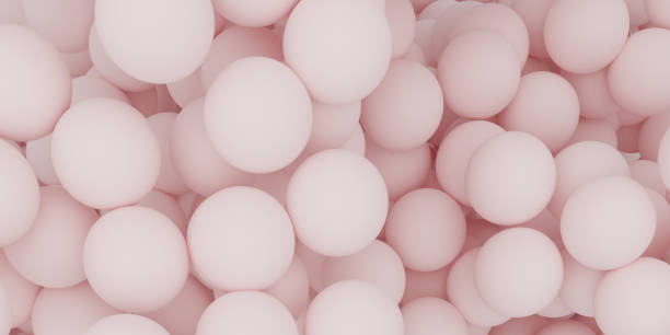 istock Abstract of color sphere balls are scattered as background.3d rendering 971009278