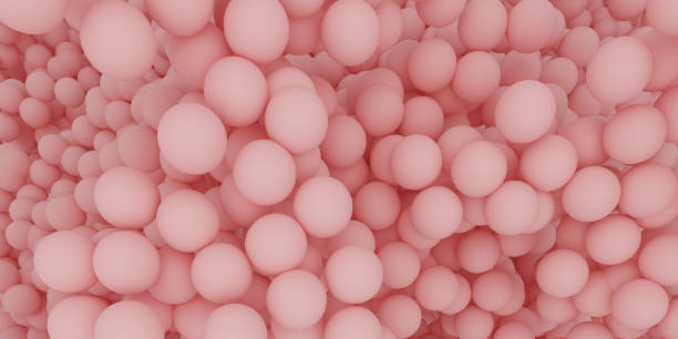 istock Abstract of color sphere balls are scattered as background.3d rendering 971009280