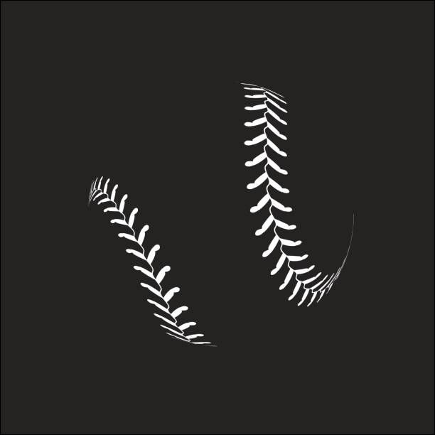 Baseball ball on white background Baseball ball on black background Vector illustration baseball base icon stock illustrations
