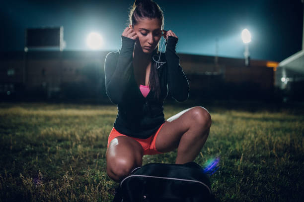 istock Woman getting ready for training outdoors 971018336