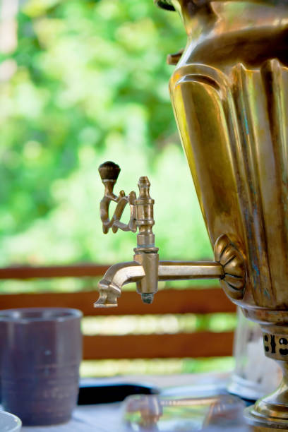 istock copper samovar for making tea according to classical Russian traditions 971024970