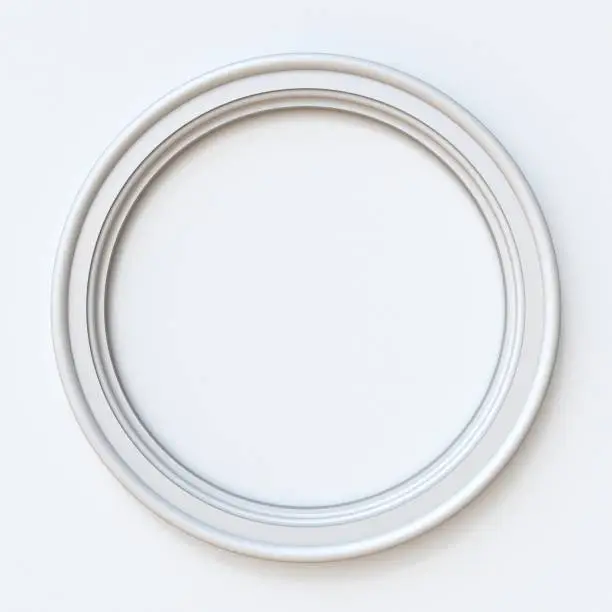 Photo of White picture frame circular 3D