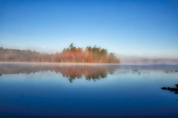 Fall scene on a lake in Maine