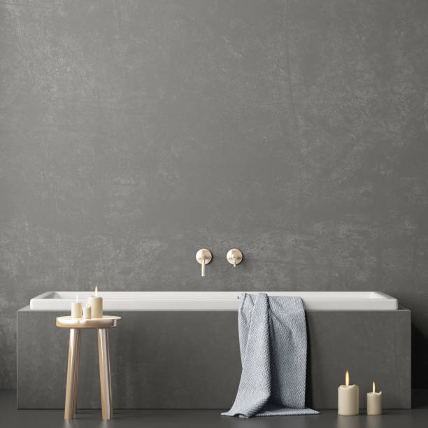 istock mock up bathroom in a modern style 3d 971043428