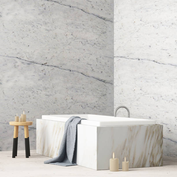 istock mock up bathroom in a modern style 3d 971043560