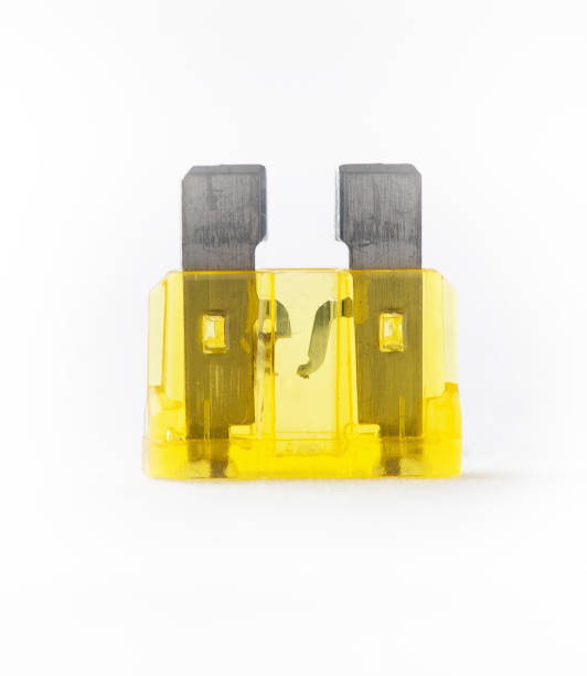istock Used car fuse isolated on white 971047084