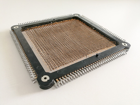 Many ferrites assembled in matrix configuration in magnetic core memory