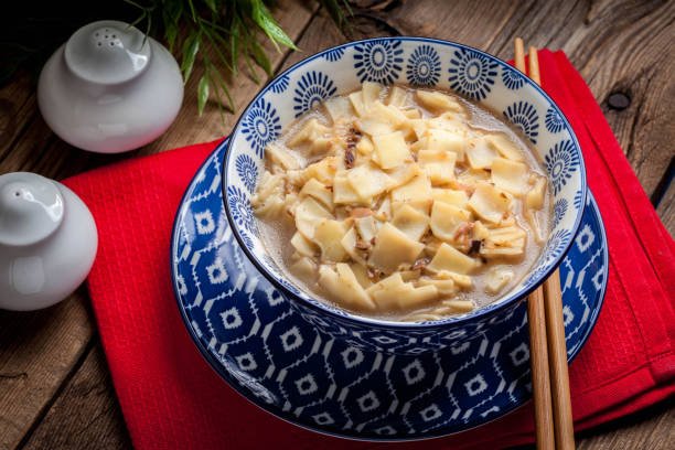 istock Mushroom soup with noodles. 971063806