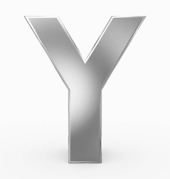 istock letter Y 3d cubic silver isolated on white 971067344