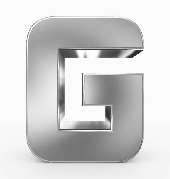 istock letter G 3d cubic rounded silver isolated on white 971070920