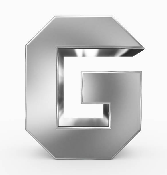 istock letter G 3d cubic silver isolated on white 971070956