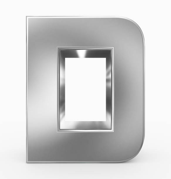 istock letter D 3d cubic rounded silver isolated on white 971071068