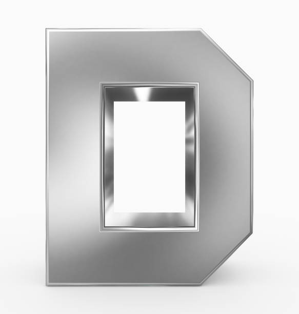 istock letter D 3d cubic silver isolated on white 971071104