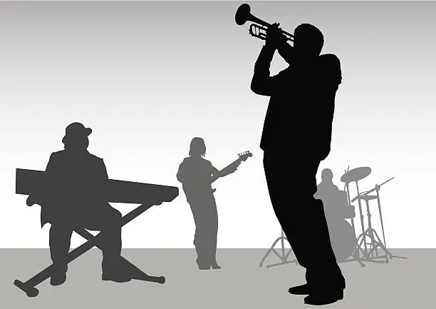 Vector illustration of Music jazz