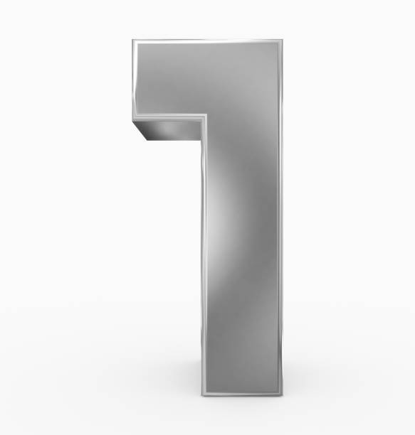 istock number 1 3d cubic silver isolated on white 971078266