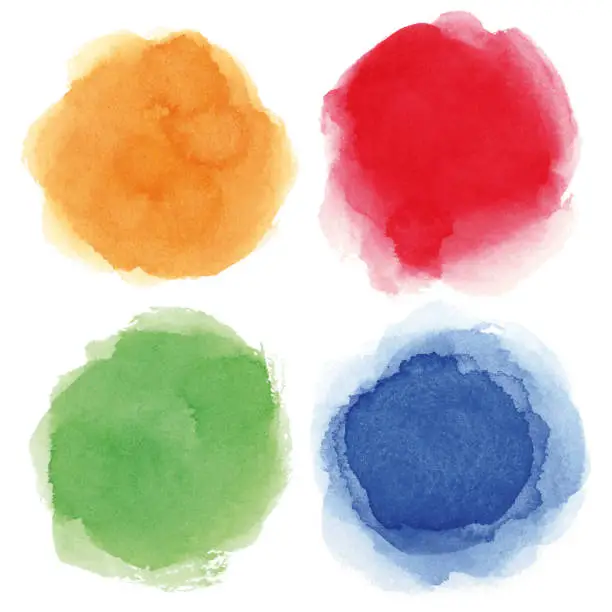 Vector illustration of Round watercolor spots