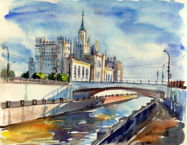 istock City view from the river and the high-rise house 971120712