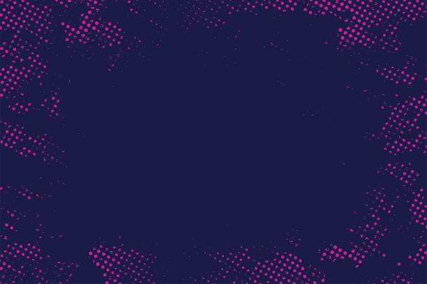 ilustrações de stock, clip art, desenhos animados e ícones de abstract halftone dotted background. gradient halftone pattern in deep blue and purple color. modern stylized texture with space for text - grunge dirty banner red