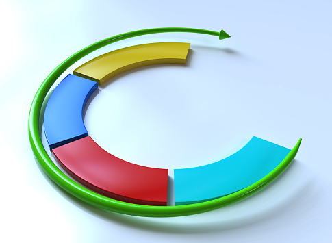 Business infographics. Circular arrow