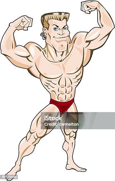 Mr Muscle Stock Illustration - Download Image Now - Abdominal Muscle, Anaerobic Exercise, Bicep