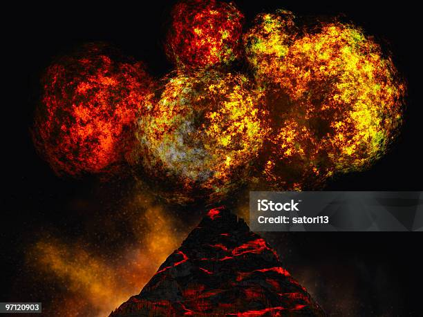 Erupcji Wulkanu - zdjęcia stockowe i więcej obrazów Bez ludzi - Bez ludzi, Czerwony, Czynność