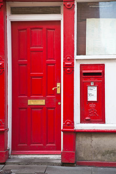 istock Post Box and Red Door 97121024
