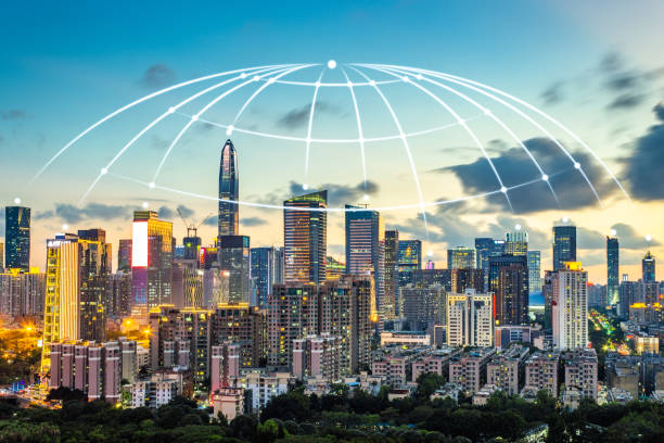 istock Shenzhen city skyline and big data 971235822
