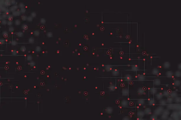 Vector illustration of Abstract futuristic circuit board