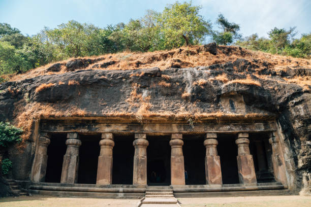 istock Elephanta Caves historical architecture in Mumbai, India 971268370