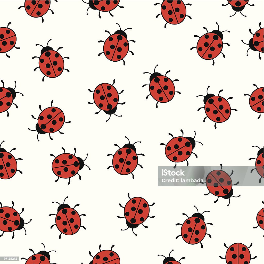 Nahtlose Hintergrund mit ladybugs - Lizenzfrei Marienkäfer Vektorgrafik
